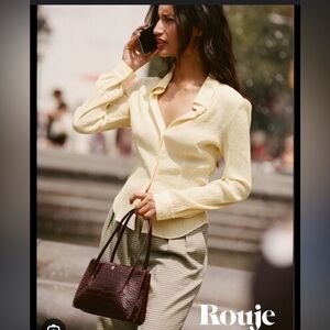 Rouje Light Yellow Button-Up Blouse Palmyra